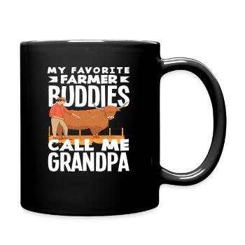 Meine Lieblings-Bauernfreunde Nennen Mich Opa - Tasse einfarbig - Schwarz - Rechts