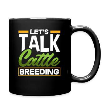 Lass Uns Über Rinderzucht Sprechen Highland Kuh - Tasse einfarbig - Schwarz - Rechts