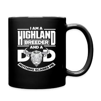 Ich Bin Highland Züchter Und Papa - Tasse einfarbig - Schwarz - Rechts