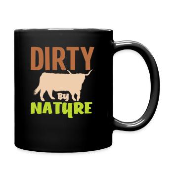 Highland Cow Dirty By Nature - Tasse einfarbig - Schwarz - Rechts