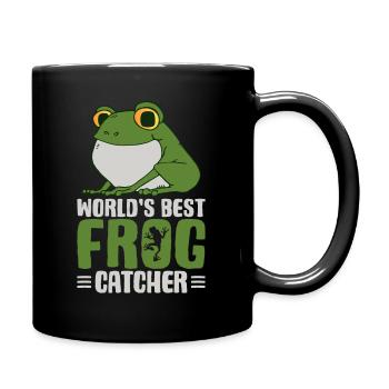 World's Best Frog Catcher Herpetology Frog Hunting - Full Colour Mug - black - Right