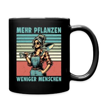 Garten Geschenk Gärtnerin Geburtstag Geschenk - Tasse einfarbig - Schwarz - Rechts