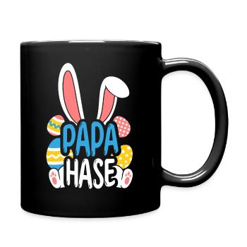 Papa Lapin Cadeau de Fête des Pères Lapin de Pâques Papa - Mug uni - noir - Droite