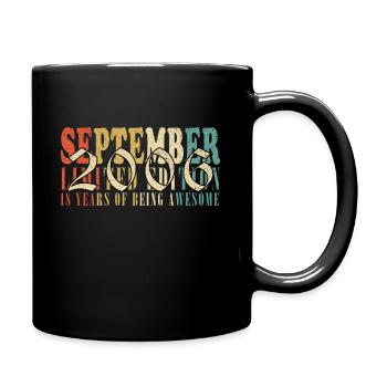 2006 September 2006 18th Birthday Gift - Full Colour Mug - black - Right