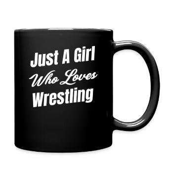Just A Girl Who Loves Wrestling Martial Arts - Full Colour Mug - black - Right