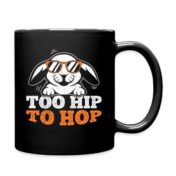 Trop branché pour sauter pour un amoureux des lapins - Mug uni - noir - Droite