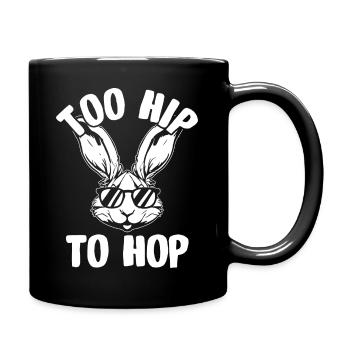 Trop branché pour hop pour un motif d’amant de lapin - Mug uni - noir - Droite