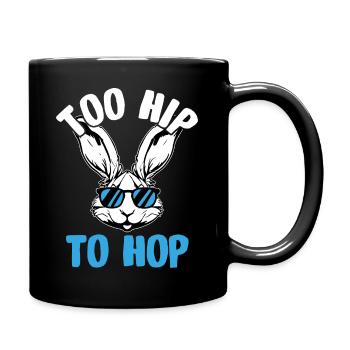 Trop branché pour sauter pour un amoureux des lapins - Mug uni - noir - Droite