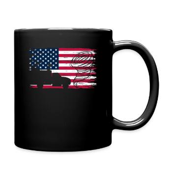 Storm Chaser United States Flag Tornado - Full Colour Mug - black - Right
