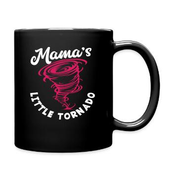 Mama's Kleiner Tornado Sturmjäger - Tasse einfarbig - Schwarz - Rechts