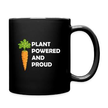 Pflanzlich und stolz - Tasse einfarbig - Schwarz - Rechts