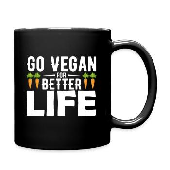 Devenez végétalien pour une vie meilleure - Mug uni - noir - Droite