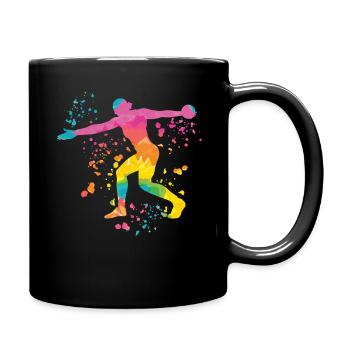 Lanceur de disque Lancer de disque Colorsplash - Mug uni - noir - Droite