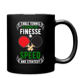 Tischtennis: ein Spiel mit Finesse, Schnelligkeit und Schnelligkeit - Tasse einfarbig - Schwarz - Rechts