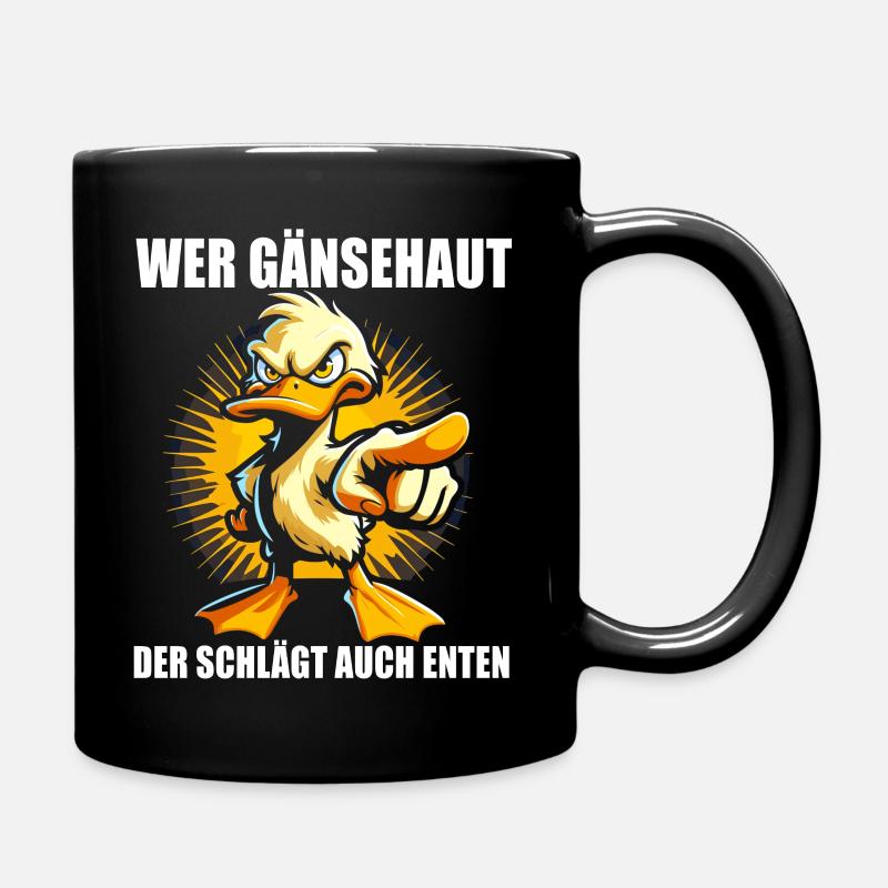 Lustiges Spruch Geschenk Ente Geburtstag Ironie - Tasse einfarbig - Schwarz