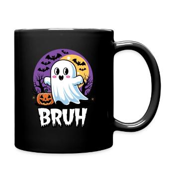Halloween Fantôme Fantôme Brûlure Pleine Lune Mignon - Mug uni - noir - Droite
