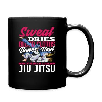 La sueur sèche les tissus sanguins, les os guérissent le Jiu Jitsu - Mug uni - noir - Droite