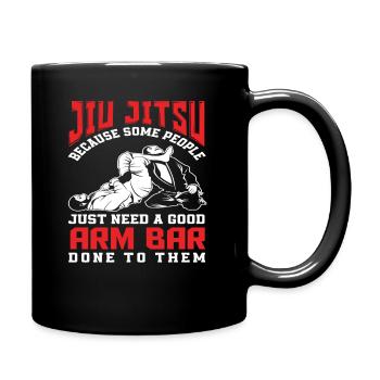 Jiu Jitsu parce que certaines personnes ont juste besoin d'un bon bras - Mug uni - noir - Droite