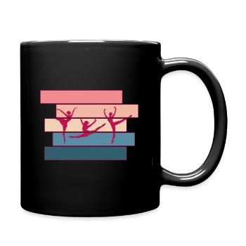 Ballet Woman Silhouette - Full Colour Mug - black - Right