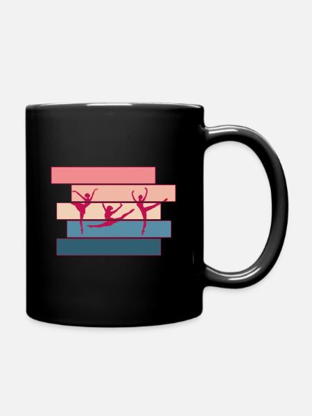 Ballet Frau Silhouette - Tasse einfarbig - Schwarz
