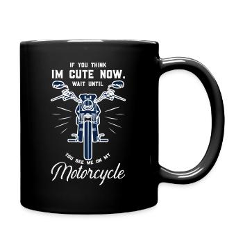 Moi sur ma moto - Biker Spruch - Mug uni - noir - Droite