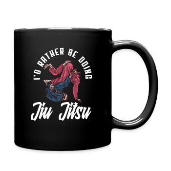 I'd rather do Jiu Jitsu - Full Colour Mug - black - Right
