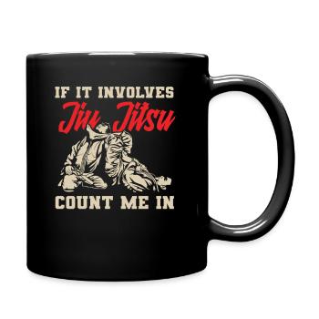 Quand il s’agit de Jiu Jitsu, comptez sur moi - Mug uni - noir - Droite