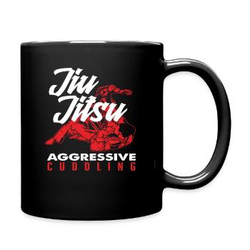 Jiu Jitsu Aggressive Cuddling - Full Colour Mug - black - Right