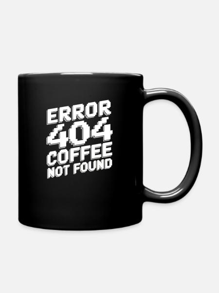 Erreur 404 café introuvable - Mug uni - noir
