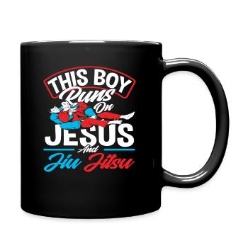 Dieser Junge Lebt Für Jesus Und Jiu Jitsu - Tasse einfarbig - Schwarz - Rechts