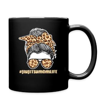 JiuJitsu MomLife Leopard Pattern - Full Colour Mug - black - Right