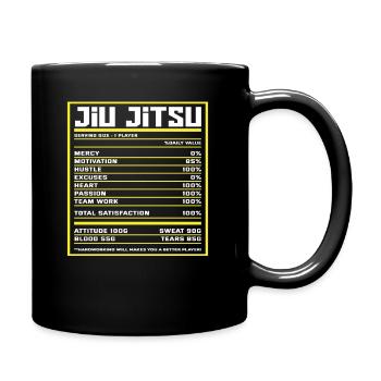 Tableau nutritionnel Jiu Jitsu - Motivation Coeur - Mug uni - noir - Droite