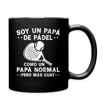 Ich bin ein Vater Padelera Vatertag Spaß - Tasse einfarbig - Schwarz - Rechts