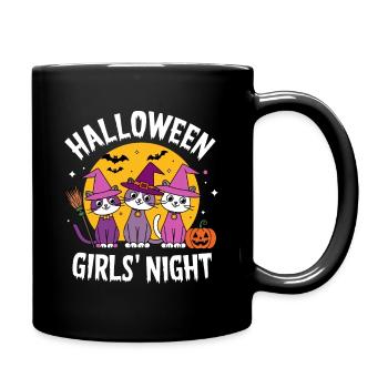 Halloween Mädelsabend Katzen Hexen - Tasse einfarbig - Schwarz - Rechts