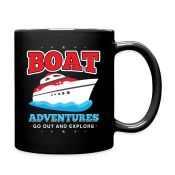 Fishing Boat Fishing Trip and Adventure Fishing - Full Colour Mug - black - Right