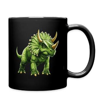 Triceratops - Full Colour Mug - black - Right