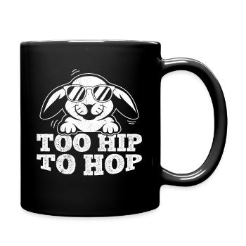Trop branché pour sauter pour un amoureux des lapins - Mug uni - noir - Droite