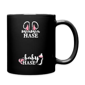 Maman Lapin Bébé Lapin Naissance Grossesse Devenir - Mug uni - noir - Droite