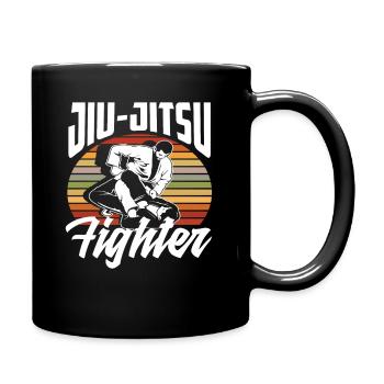 Jiu-Jitsu Fighter Vintage Style - Full Colour Mug - black - Right