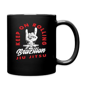 Keep On Rolling Brazilian Jiu Jitsu - Full Colour Mug - black - Right
