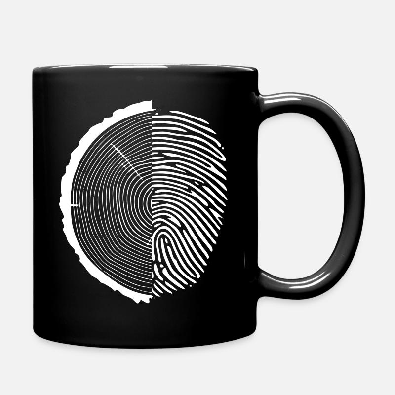 Natur Abdruck - Tasse einfarbig - Schwarz