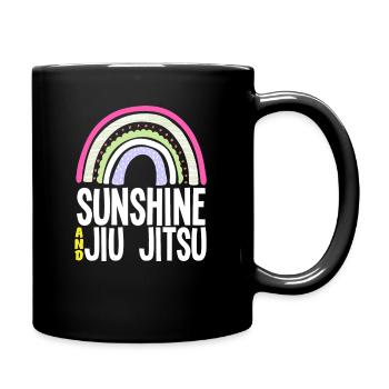 Sunshine And Jiu Jitsu Rainbow - Full Colour Mug - black - Right