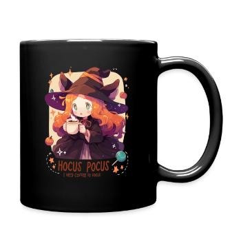 Hocus Pocus Witch Coffee Pumpkins Halloween - Full Colour Mug - black - Right