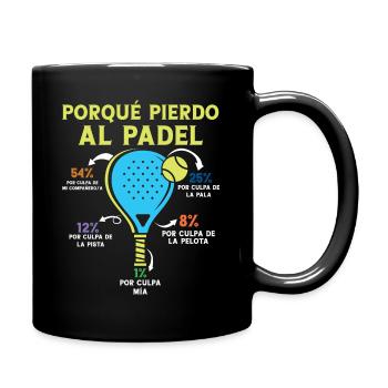 Warum ich Padel Sportsman Sportsmen verliere - Tasse einfarbig - Schwarz - Rechts