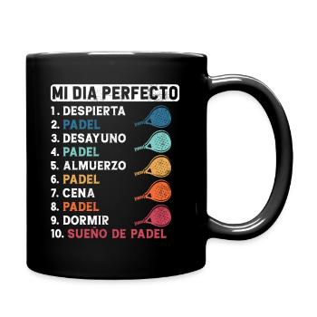 Mein perfekter Tag Spaß Mein perfekter Tag Padel - Tasse einfarbig - Schwarz - Rechts