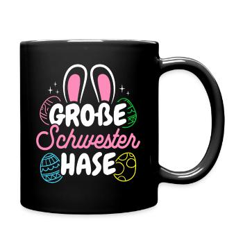 Grande soeur lapin de Pâques lapin famille Pâques Ges - Mug uni - noir - Droite