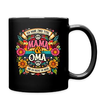 Geschenk Oma Baby Nachwuchs Mama Sprüche - Tasse einfarbig - Schwarz - Rechts