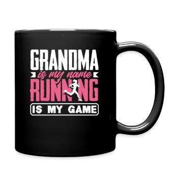 Grandma Is My Name Run My Game - Full Colour Mug - black - Right