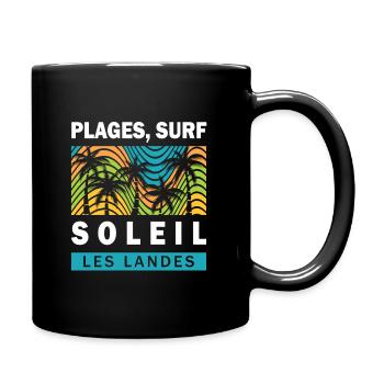 048s PLAGES SURF SOLEIL - Mug uni - noir - Droite