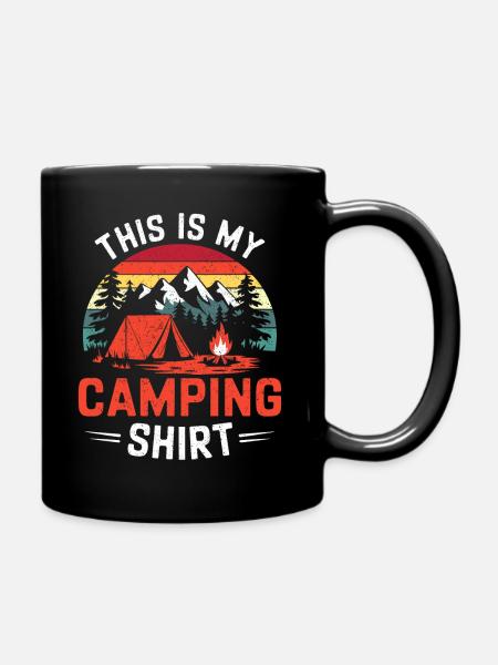 This is my Camping Shirt Campen - Tasse einfarbig - Schwarz